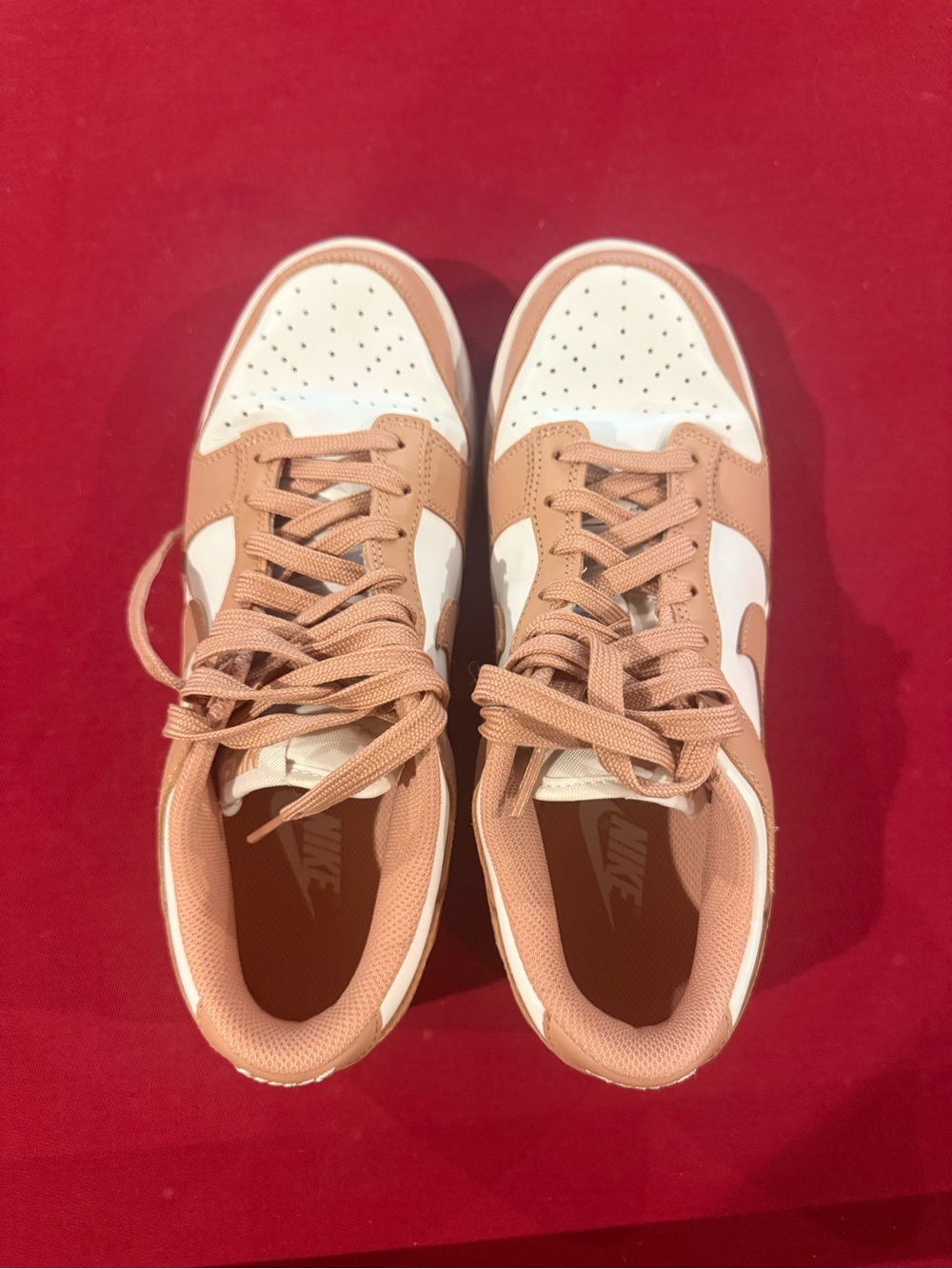Nike Women’s White and Blush Low-Top Sneakers - Picture 2 of 4